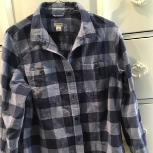 LL Bean Plaid Thick Cotton Shirt (Medium)